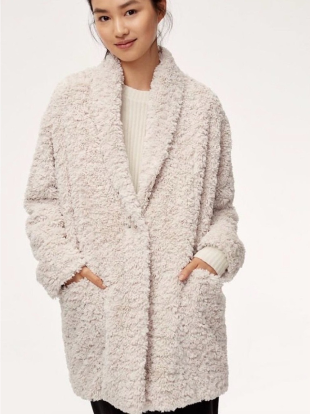 Wilfred Cream Grete Sherpa Coat